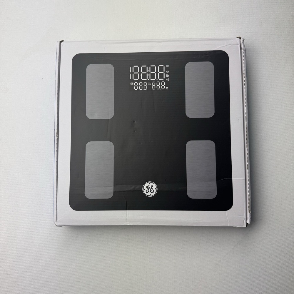 GE Smart Body Fat Scale CS20I Black Digital BMI Bluetooth 400lb New
